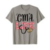Funny Nurse CMA Life Leopard Stethoscope Valentines Day T-Shirt