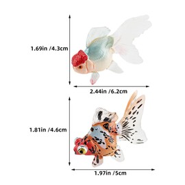 UPKOCH 2Pcs Simulation Goldfish Model - Artificial Goldfish for Aquarium Decoration, Lifelike Plastic Fish Ornaments for Fish Tank, Multi-Color Pvc Fish for Home and Office Decor