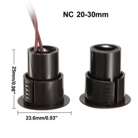 Sourcingmap N.C. Recessed Wired Security Window Door Contact Sensor Alarm Magnetic Reed Switch Brown RC-36 5pcs