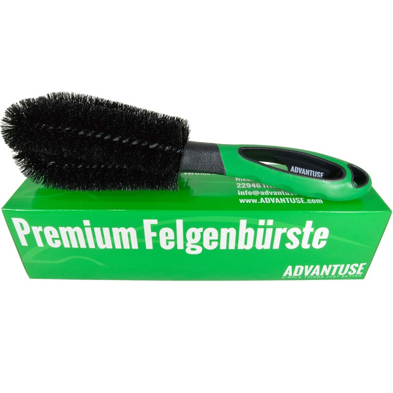 ADVANTUSE - Wheel Brush with Coated Wire to Prevent Scratches