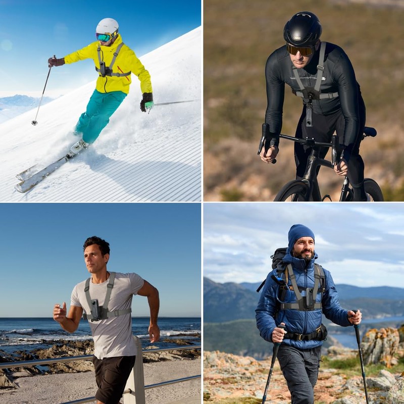 Rugvis Quick Release Adjustable Chest Mount Harness Strap，Chest Strap Body