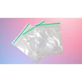 100 Grip Seal Bags Reusable Strong Zip Lock Small Clear Sealable Plastic Bags Packaging for Food Storage, Jewellery Zipper Poly Bags Pouch (50 x 50)
