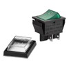 Heschen Rocker Switch On/Off 4 Port Green Light 16A 250VAC