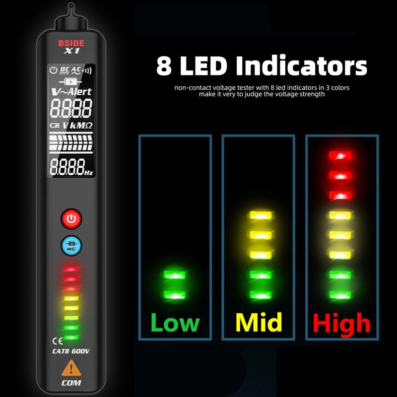 BSIDE NCV Voltage Tester with LCD EBTN Automatic Pen Multimeter
