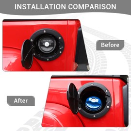 PDKLIN for Wrangler Gas Cap Cover Trim Compatible with Jeep Commander 2006-2010 Jeep Wrangler JK JL 2007-2023 Pink Exterior Accessories