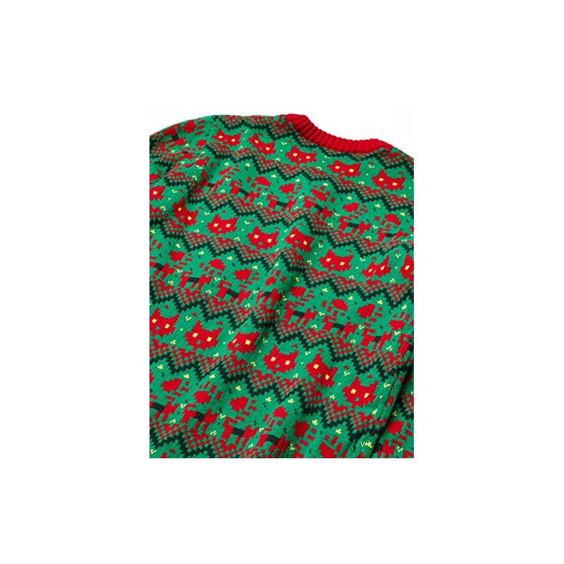 Blizzard Bay Men's Elf Cat Sweater, Green, Large