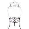 Style Setter 210388-GB Rounded Glass Beverage Dispenser, Clear, 338 Ounces