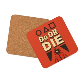 Squid Game Coaster | “Do or Die” Red Guard | Kdrama Cork Drink Mat Gift