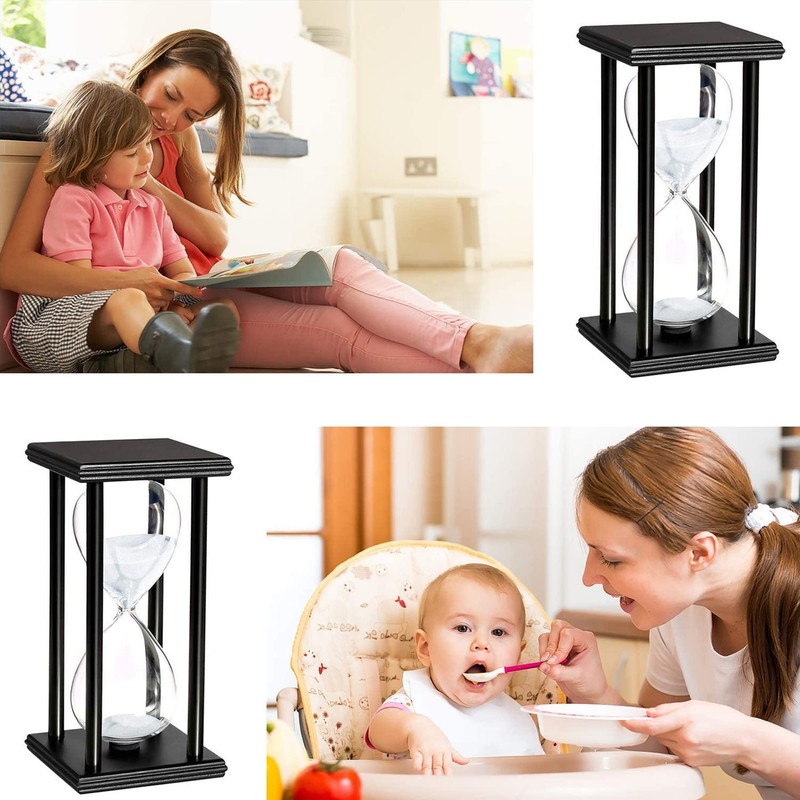 JIEHET Hourglass Sand Timer 15 Minutes, Hour Glass with Sand