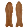 LALAFINA 2pcs Wooden Scraping Board Sanitary Massage Tool for Face