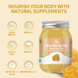 OALSE Sea Moss Gel - Wildcrafted Sea Moss Gel SSS Supplement for Kids and Adults 18.5OZ Original