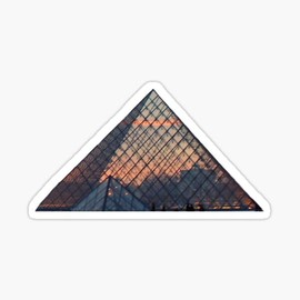 Travel to Paris France Louvre Pyramid Destination Sticker Vinyl Sticker (3" inches)