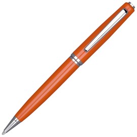 Lanier Clara Ballpoint Pen - Glossy Clear Body with Shiny Chrome Parts & Chrome Ring with Medium Tip 0.7mm Cross Style Refill