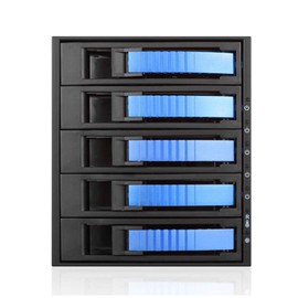 ISTAR BPU-350HD-BLUE 3X 5.25 to 5X 3.5 2.5" 12Gb/s HDD SSD Hot-swap Rack