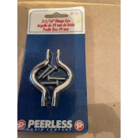 peerless (2) Bimini Canopy Top Boat Cover Tie Down Nickel Plated Brass 2 5/16 Eye Straps