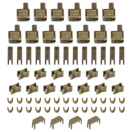 uxcell Zipper Repair Kits, #3 Metal Latch Slider Retainers Box & Insertion Pins & Top Bottom Stoppers for Bag Coat Zippers Replacing (69Pcs, Bronze)
