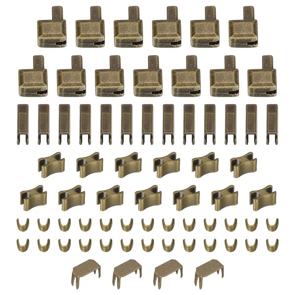 uxcell Zipper Repair Kits, #3 Metal Latch Slider Retainers Box