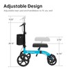 ELENKER Best Value Knee Walker with 10" Front Wheels Steerable