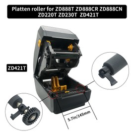 P1112640-216 Kit Platen Roller for Zebra ZD421T ZD888T ZD220T ZD230D ZD230T Thermal Printer - Replacement Printer Transfer Roller Compatible with Zebra ZD421T (203dpi, 300dpi)