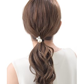 VingTAINE H-985 Large Pearl Bijou Classical Hair Elastic Simple Office Elegant Hair Accessory