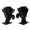 Heat Powered Fireplace Fan 4 Blades Aluminum Alloy Stove Fan
