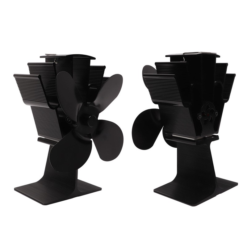 Heat Powered Fireplace Fan 4 Blades Aluminum Alloy Stove Fan