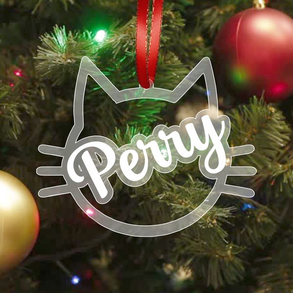 Blue Ridge Mountain Gifts Personalized Ornaments Kitty Cat Design -