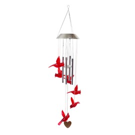 Nacome Nacome Solar Wind Chimes for Outside: Memorial Color Changing Bell for Garden Yard Party Window Decor - Birthday Gifts for Mom Mother Grandma Women(Cardinal)