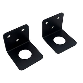 Heavy Duty L-Bracket 3/4" Hole Thick Steel Mobile Antennas Brackets for UHF VHF Coax NMO Antenna Mounts - Rust-Proof Black Finish for Car Truck Ham Radio
