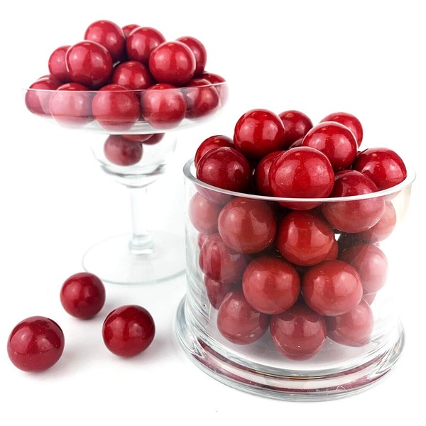 Color It Candy Red 1 inch Gumballs 2 Lb Bag - Perfect For Table Centerpieces, Weddings, Birthdays, Candy Buffets, & Party Favors.