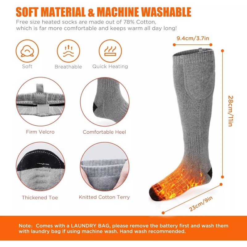Balhvit Upgraded Two Sides Heated Socks (1-Pair)