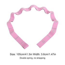 Banda De Resistencia, Ejercicio Para Fisioterapia, Yoga, RehabilitacióN Y En Casa, Metros Lavable,Correas Yoga Estirar,Cintas Elasticas Musculacion,Bandas Resistencia，Cintas Elasticas (Rosa, 9 grid )