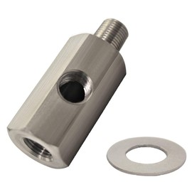 YSIL Stainless Steel Oil Pressure Sensor Tee 1/8 NPT Female to 1/8 NPT Male with 1/8 NPT Gauge Port Adapter Oil Pressure Gauge Fitting Turbo Supply Feed line Connector for Most Cars SUVs Trucks