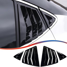 MUXEE 2Pcs Side Vent Window Louvers for Toyota Camry 2025 2026, ABS Print Sport Window Decorative Covers, Exterior Trim Accessories - Bright Black