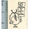 RubberHedgehog Thanksgiving Rubber Stamp, Turkey Protest J31106 WM