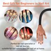 NXJ INFILILA Practice Hand for Acrylic Nails, Flexible Moveable Nail