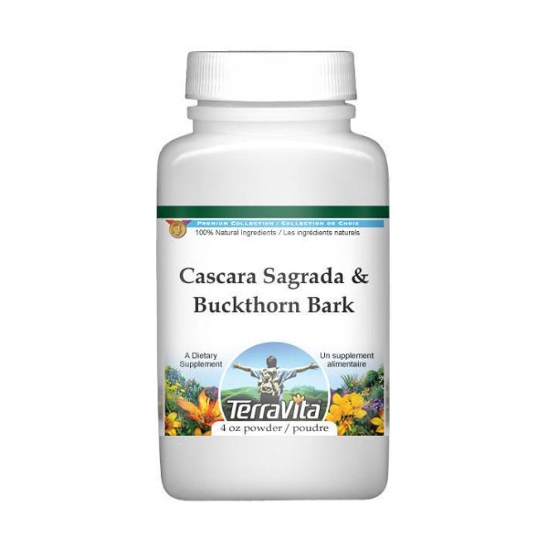 Cascara Sagrada and Buckthorn Bark Combination Powder (4 oz, ZIN: