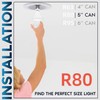 BHMAOYN LED E27 R80 Reflector Lamp 12 W, 3 Levels