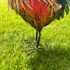 Darthome Metal Rooster Garden Ornament 23x26x8cm Small Farmyard Bird Hand