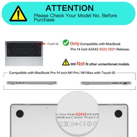 MOSISO Compatible with MacBook Pro 14 inch Case 2024 2023 2022 2021 M4 M3 M2 M1 A3112 A3185 A3401 A2918 A2992 A2779 A2442, Plastic Hard Shell with TPU Bumper&Carrying Sleeve Bag&Keyboard Cover, Black