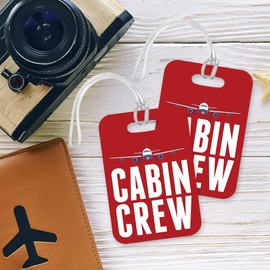 LT132 Cabin Crew Novelty Funny Unique Designer Gift Glossy Plastic Suitcase Luggage Tag