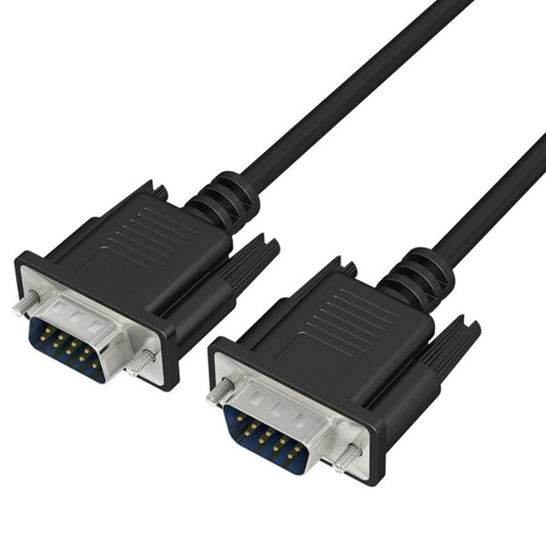 H.May 1M All Copper RS232 Serial Cable, 9 Pin COM