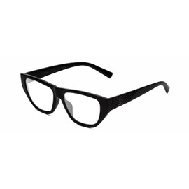 Calabria K+K BLAKE Rectangular Reading Glasses +3.00 Shiny Black Women Chic Fashion Designer Trendy Readers Stylish Eyeglass