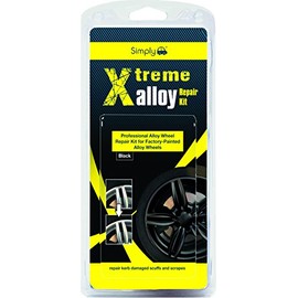 Simply XAWR2 Xtreme Alloy Wheels Repair Kit, Colour Black, 11 Pieces Set, Repair Kerb Damaged Scuffs and Scrapes with Easy & Full Instruction for factory-painted alloy wheels