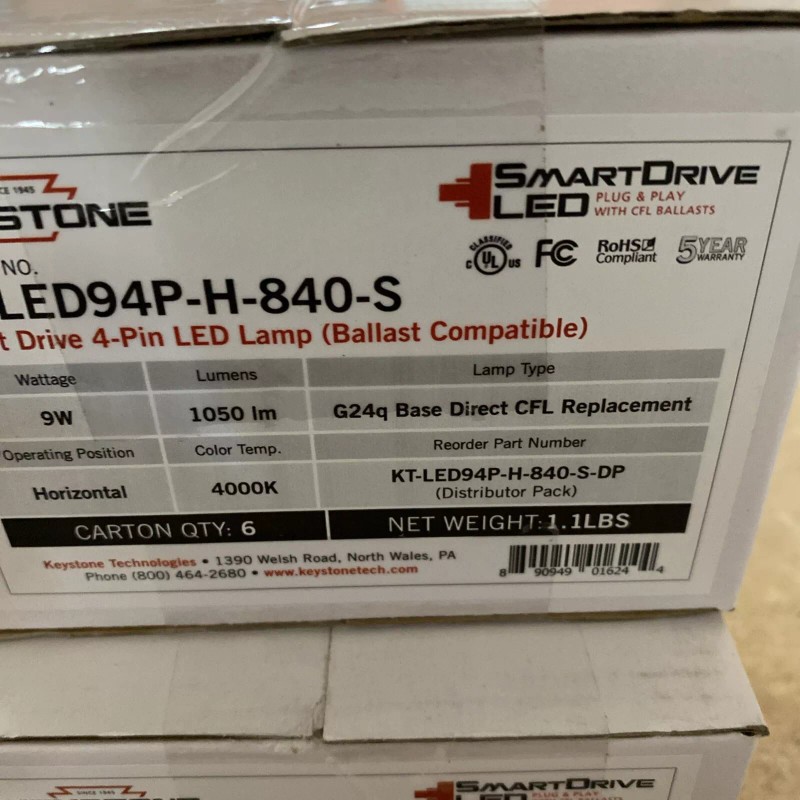 Keystone Single, Keystone Smart Drive LED Lamp 9W 1050 Lumen