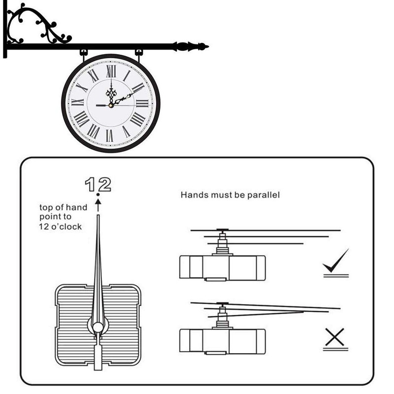 Deolven Clock Movement,Short Shaft Continuous Sweep Quartz Clock Mechanisms Black