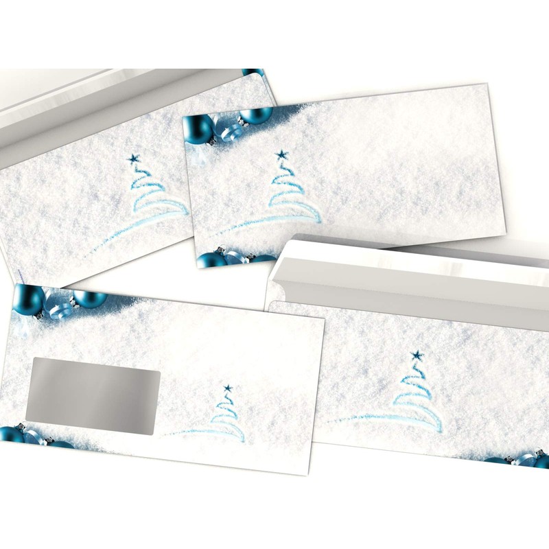 Christmas Letter Paper with Footprints in the Snow 50 Blatt