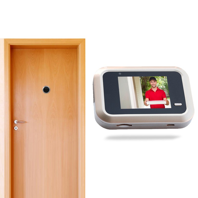 Electronic Peephole Camera Doorbell Wide Angle HD Sound Monitoring Automatic