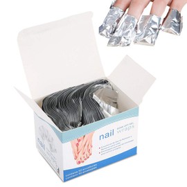 Envolturas Desechables para Quitar Esmalte de Uñas, 50 Unidades 2 en 1, Envolturas de Papel de Aluminio para Quitar Esmalte de Uñas, Gel UV de Algodón, Almohadillas de Algodón
