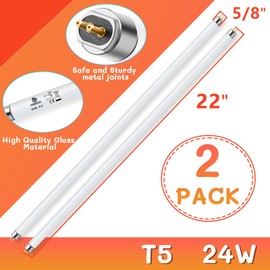 REPTI HOME T5 UVB Reptile Light 24W 10.0,UVA UVB Light Bulb for Reptiles,2 Pack Reptile UVB Lamp Tube for Bearded Dragon